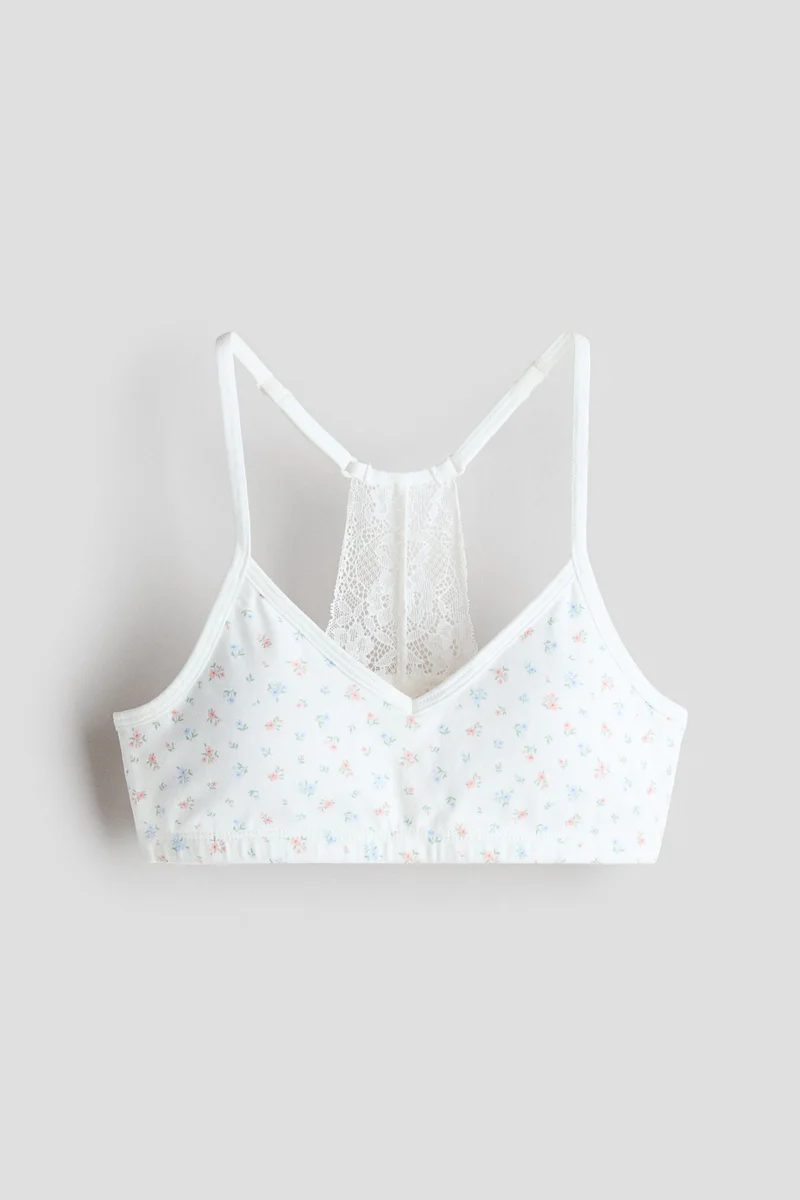 H&M Lace-detail crop top